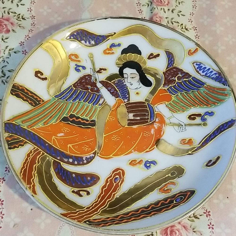 Vintage Japan Moriage Handpainted Plate